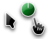 Black Vista Green Recolored Cursors cursor preview