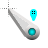 blue mettalic location cursor