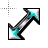 Metallic Blue Left Dyaganal cursor