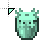 Pastel Green Axolotl Bucket Minecraft cursor