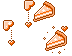 Orange Peach Kawaii Heart Cheesecakes! Cursors preview