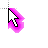 Pink-Shaded-Fire Mouse Pointer- cursor