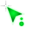 Energetic green person cursor