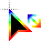 Diagonal 1 dark rainbow cursor