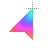 Left Transparent Flowing Rainbow cursor