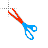 Scissors Red Blue cursor