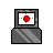 Red rectangular dot cursor