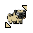 Pixel Pug Diagonal Resize 1 cursor