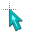 cool cyan cursor