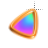Left Flowing Rainbow Gold 2 Triangle cursor