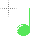 quarter note lime cursor