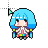 blue hair girl cursor