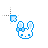 Kawaii Blue Little Bunny Cursors preview