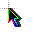 BLACK CHROMA 3D shaded cursor