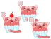 Kawaii Bunny Bunnies and strawberries Cursors preview