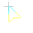 Yellow and Light Blue Carbon Fiber Light cursor
