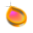 Rightt Flowing Rainbow Gold Teardrop cursor