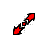 Diagonal2-RedPlastic cursor