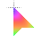 Right Transparent Flowing Rainbow cursor