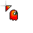 Pac Man Ghost Red Right cursor