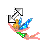 Tinkerbell diagonal resize left cursor