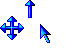 Windows XP 3D Blue Basic Edition Cursors preview