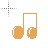 double eighth note orange cursor