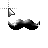 Black Glitter Mustacho cursor