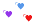 Colored Hearts Cursors preview