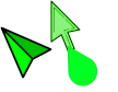 Green Drop & Point Pointers Cursors preview