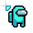 Light blue crewmate cursor