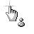 Mano plateada person cursor