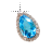 Right blue topaz in diamonds cursor