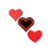 hearts diagonal resize right cursor