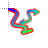 Wavy colour cursor diangoal resize 2 cursor