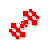 Pixel'd Quite Red Diagonal Resize 2 cursor