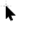 black and white cursor