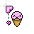 Kawaii Pink Ice Cream Cursors preview