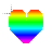 rainbow heart cursor cursor