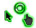 Flashing Neon Green and White Cursors preview