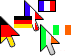 Flags with flag-style arrowheads. Cursors cursor preview