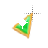 Left Emerald in Gold triangle 2 background cursor