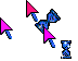 Pink glitter Cursors preview