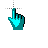 Metálico celeste cursor