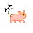 pig diagonal resize 2 cursor