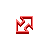 Flashing Neon Red and White Diagonal Resize 2 cursor