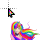 anime unicorn girl rainbow cursor