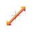 Red Glow Diagonal Resize 2 cursor