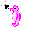 Pink Saski Seahorse cursor