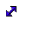 3D Navy Diagonal Resize 2 cursor